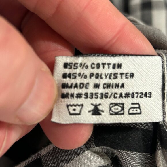 Ecko. Unltd. Men's Size Small Black White Plaid Long Sleeve Button Up EUC - Picture 8 of 11